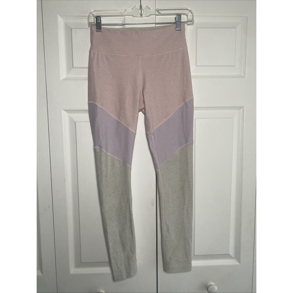 Outdoor Voices Pink Gray Colorblock Leggings Athleisure Run Yoga Size Small